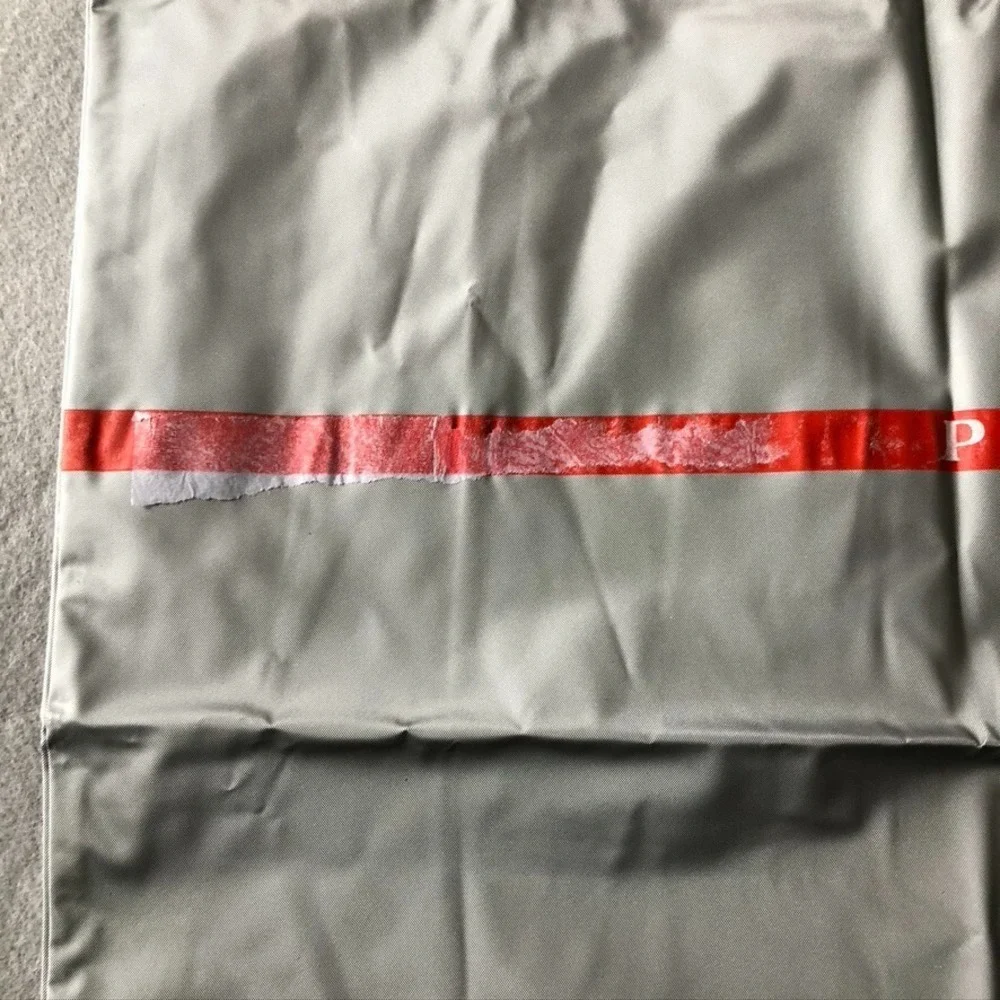 Prada Vinyl Dustbag Handbag & Shoe Protection Authentic Drawstring Bag 19.5x16